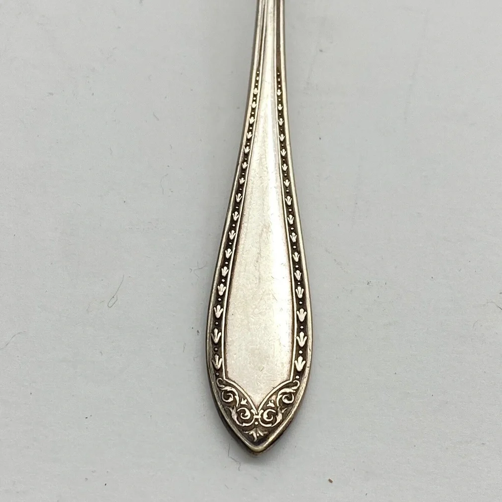Antique 1910 Oneida Community Sheraton‎ Teaspoons 4 Set Silverplate VTG Ornate